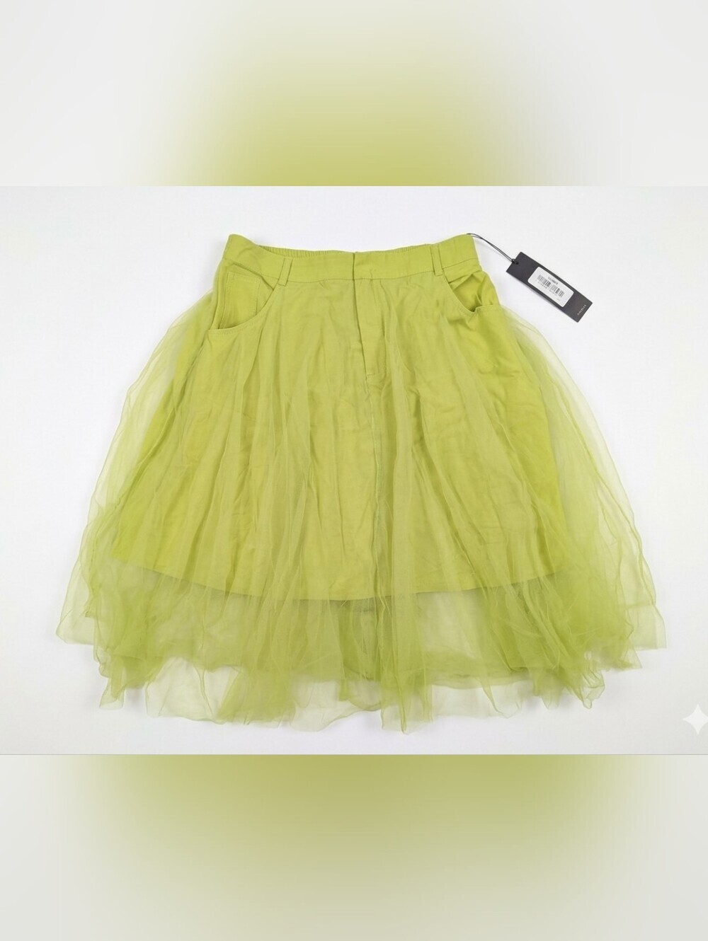 NWT 🏷️ Lime Green Tulle A-Line Skirt - Women's